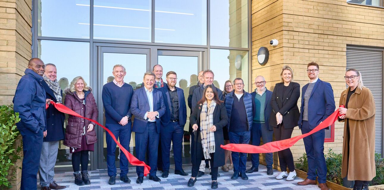 The team cut the ribbon on Cavalier Court at Chatham Waters