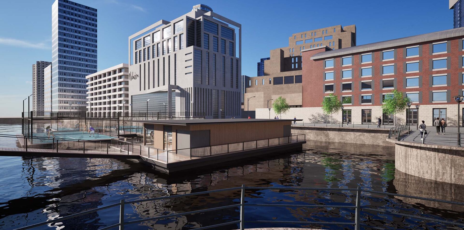 CGI of proposed Liverpool Waters Padel Club