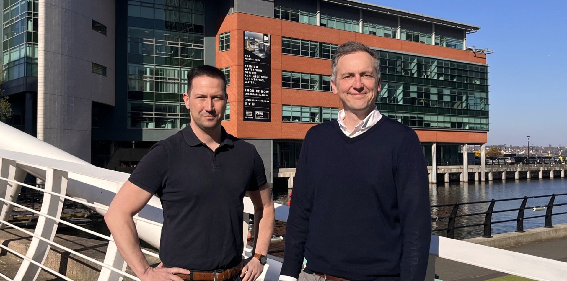 John Mawer, General Manager - UK from Global Ports Holding with Chris Capes Development Director - Liverpool Waters