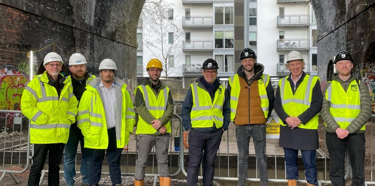 Andy Burnham Centre pictured with Sid Williams, James Whittaker and Vermont Construction
