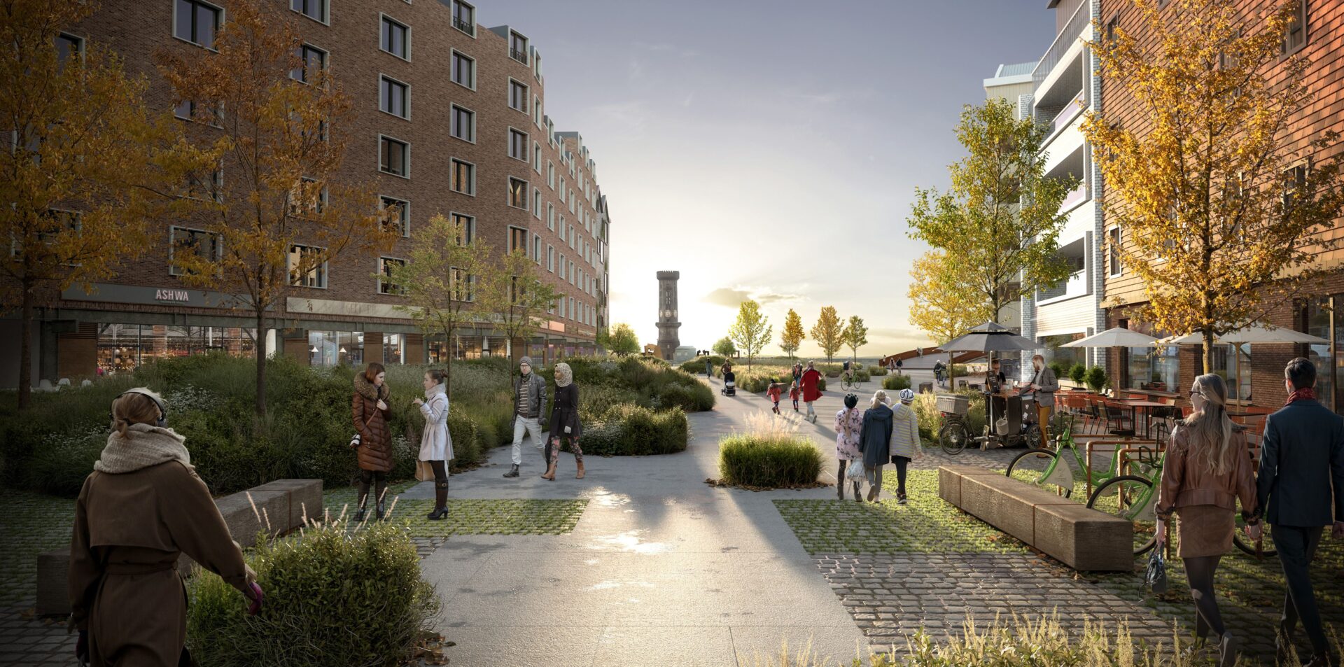 CGI of the new Central Dock neighbourhood