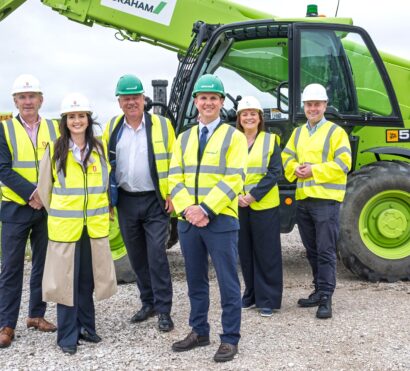 Grahams start on site at Central Docks pictured from left to right James Whittaker, Managing Director, Peel Waters, Charlotte Glynn, Partnerships Manager, Peel Waters Councillor Graham Morgan, Cabinet Member for Housing and Regeneration, Liverpool City Region Combined Authority • Alastair Lewis, Contracts Director, GRAHAM, Claire Richards, Head of Liverpool City Region, Homes England, Councillor Liam Robinson, Leader, Liverpool City Council