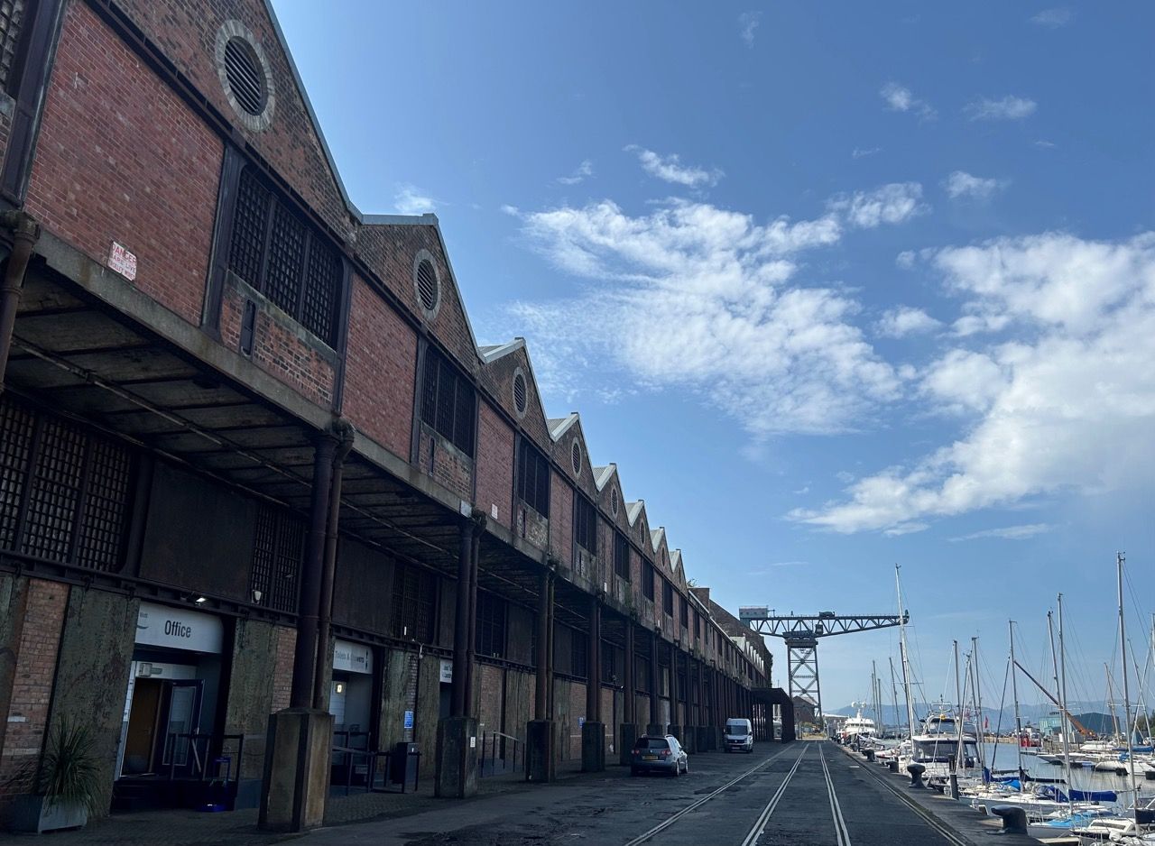James Watt Dock, Glasgow Waters - Sugar Sheds and Titan Crane