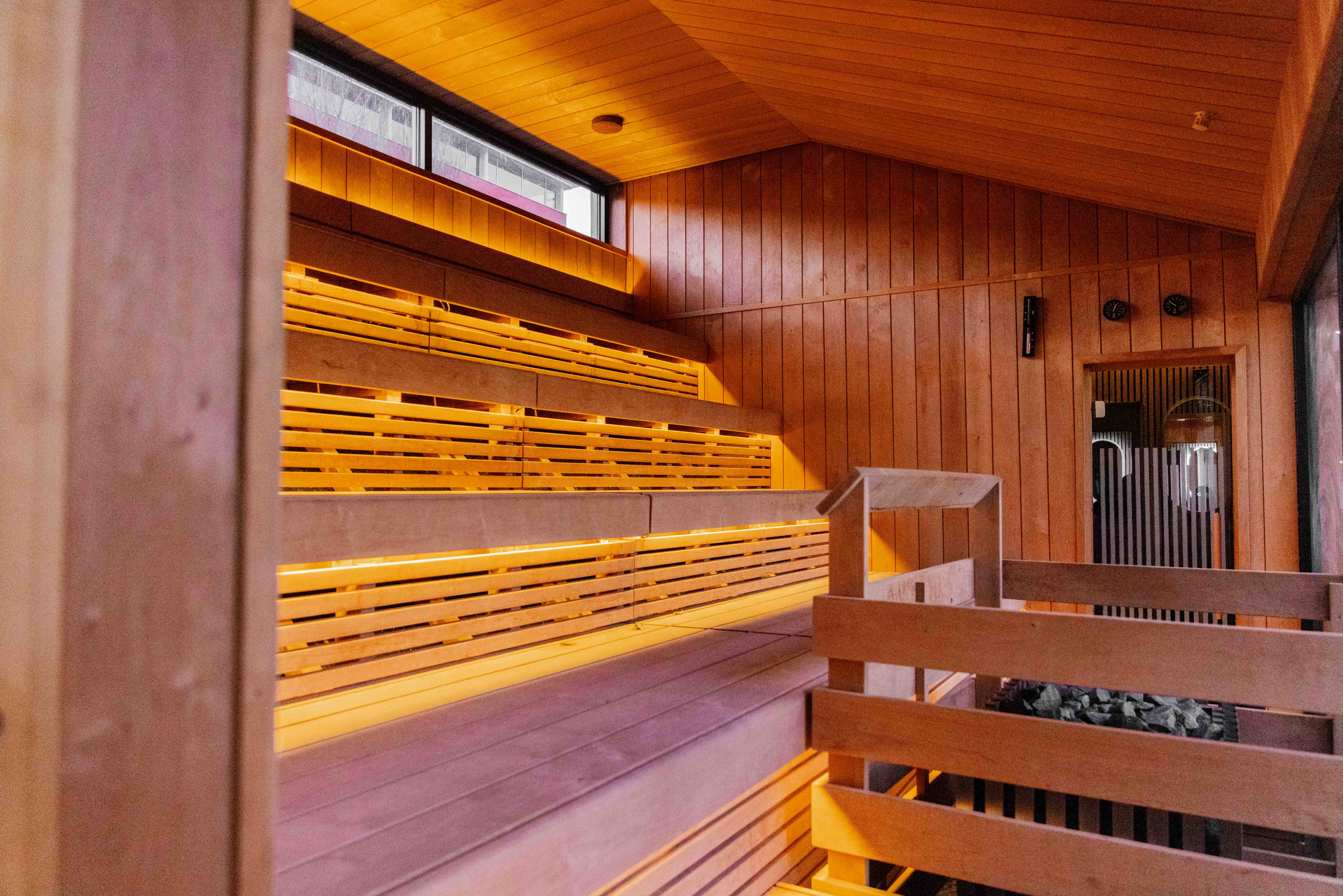 Inside Wyld Sauna at Liverpool Waters