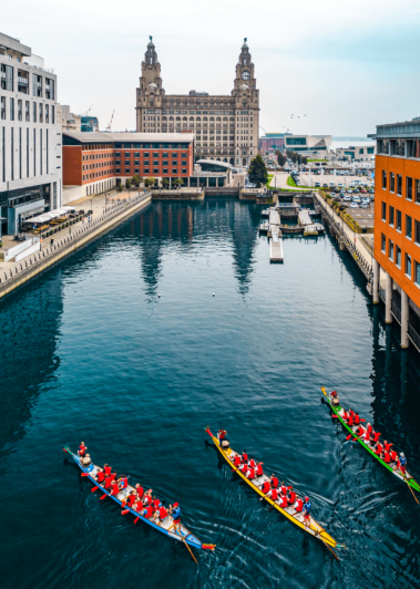 Princes Dock, Liverpool Waters with view of Liver Building