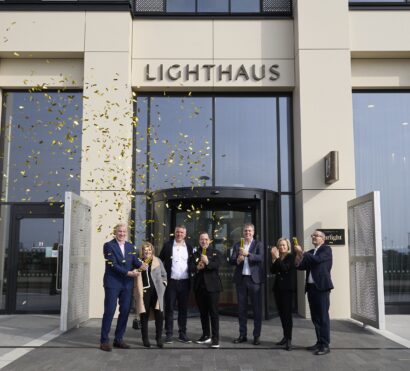 James Whittaker Peel Waters, Steve Rotheram and Starlight Investments celebrate the official opening of the building