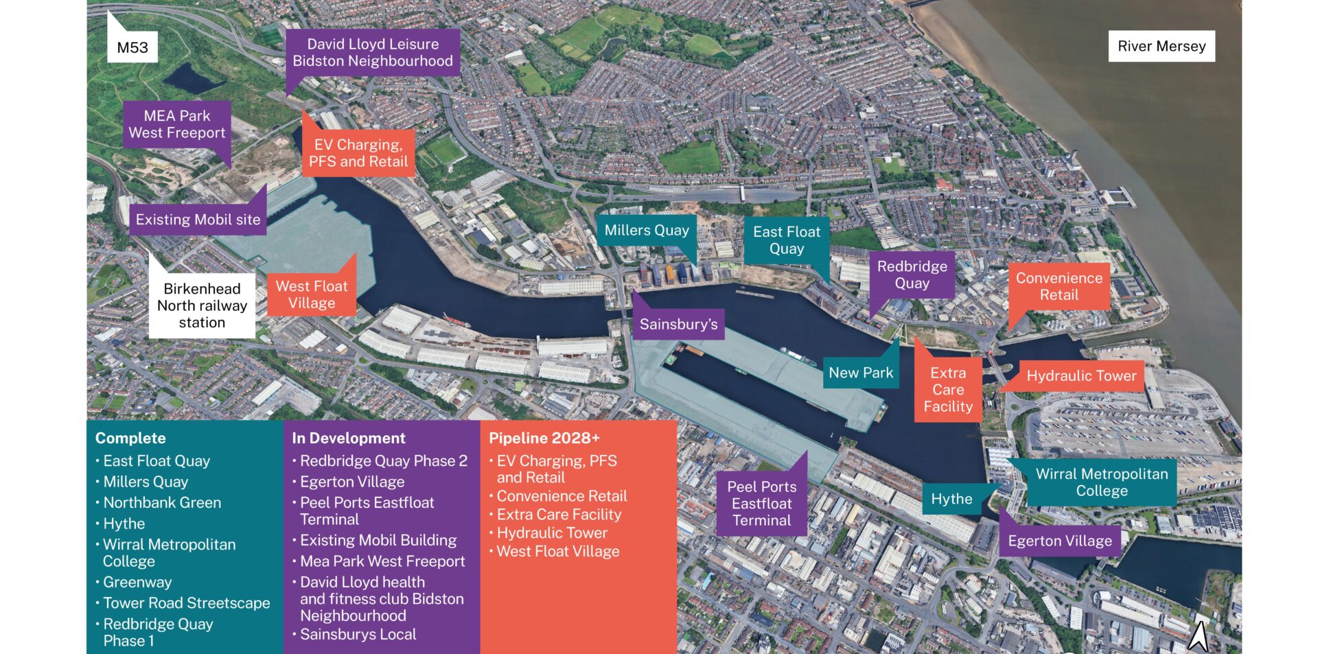 Wirral Waters Aerial map
