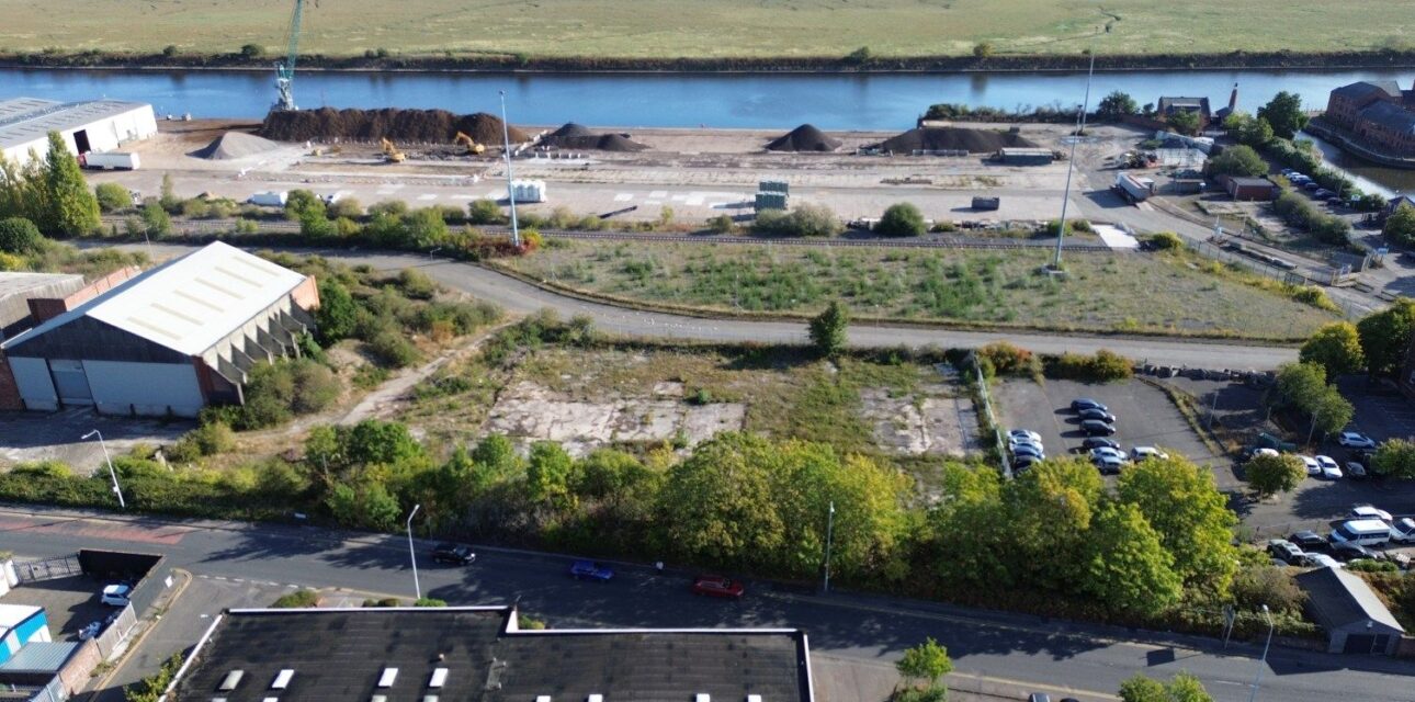 Ariel view of ELLESMERE PORT land