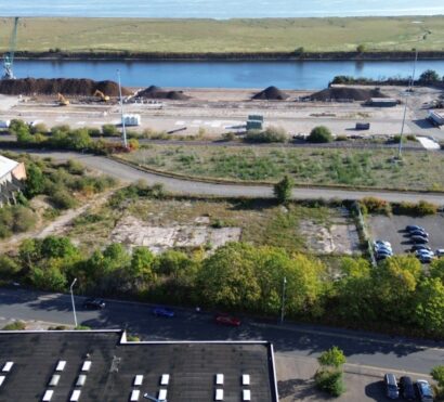 Ariel view of ELLESMERE PORT land