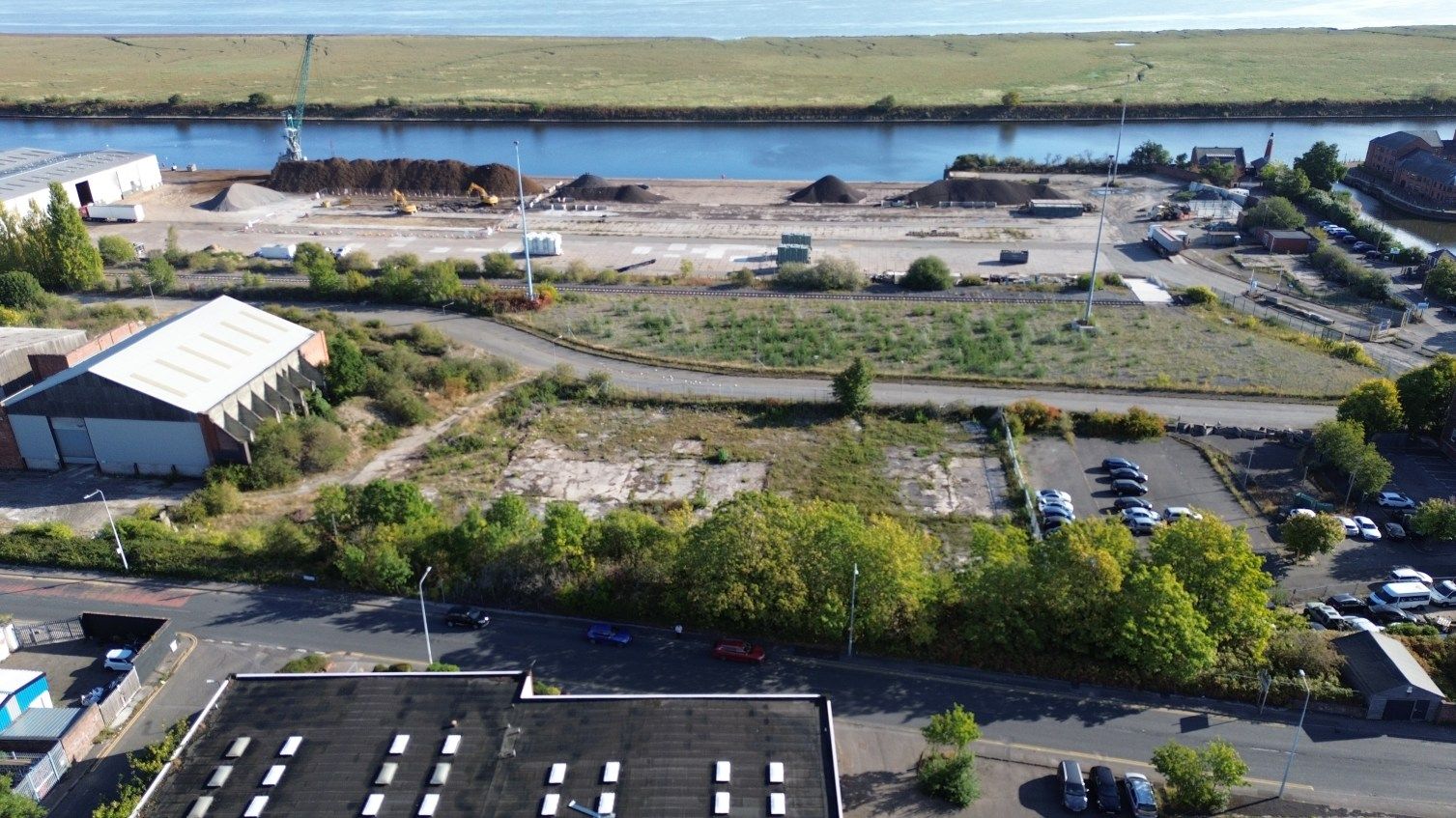 Ariel view of ELLESMERE PORT land