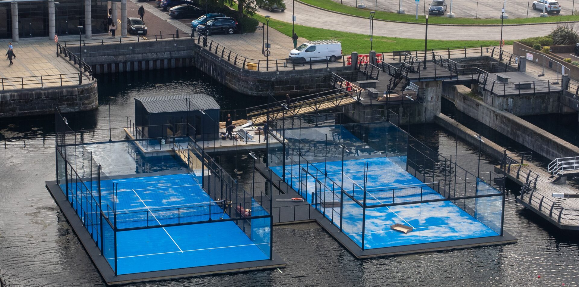 Image of Floating Padel Courts at Liverpool Waters